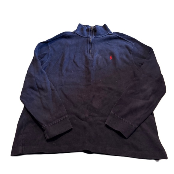 Polo Ralph Lauren Men's Dark Blue Zip-Up Sweater XL Pullover - Picture 1 of 5